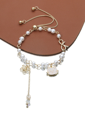 日韩精致手串猫咪串珠少女手链