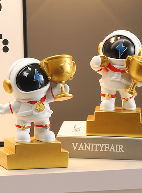 创意可爱冠军宇航员奖杯摆件定制