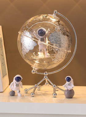 地球仪摆件轻奢高级感宇航员礼物