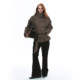 SINGLE MOMENT 25AW French retro large stand-up collar wide shoulder short double-breasted windbreaker jacket for women