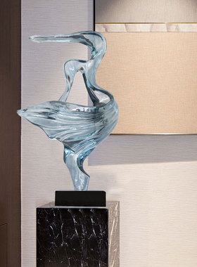 透明树脂摆件装饰雕塑家居客厅售楼处酒店现代轻奢艺术品高端品质