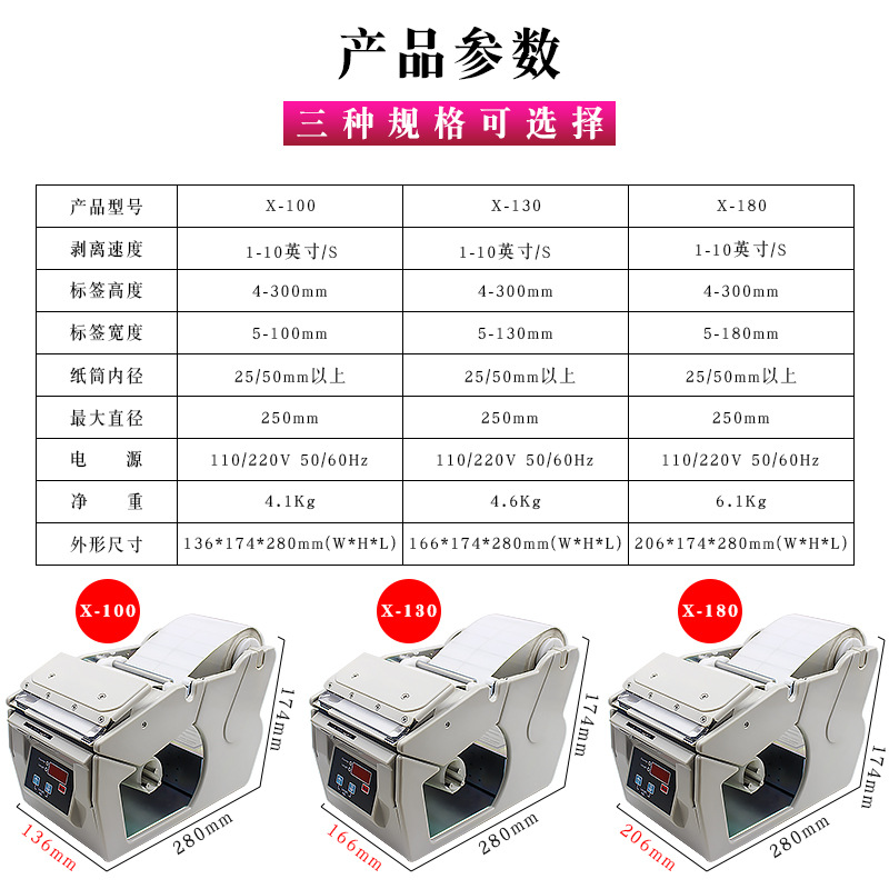 全自动标签剥离机 不干胶撕标机智能感应数显计数分离机台湾电机 - 图1