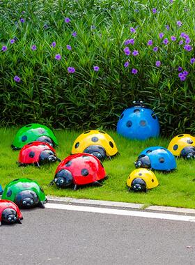 仿真七星瓢虫雕塑园林景观小区草坪井盖遮挡装饰幼儿园甲壳虫摆件