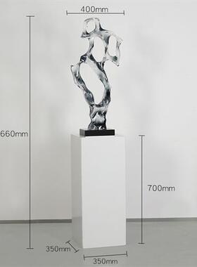创意酒店售楼处展厅玄关太湖石透明树脂摆件现代客厅家居艺术雕塑
