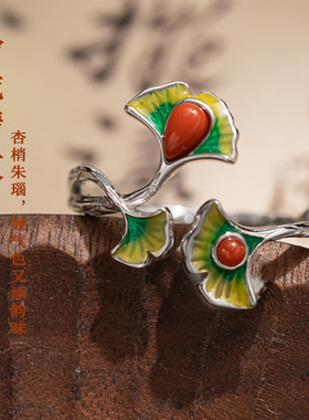 TANGFLOW新款珐琅925银戒指女