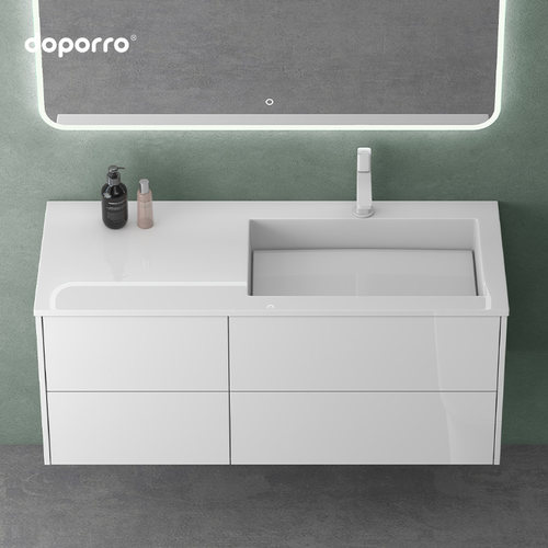德国doporro人造石一体盆浴室柜组合卫生间洗手盆柜大尺寸洗漱台 - 图1