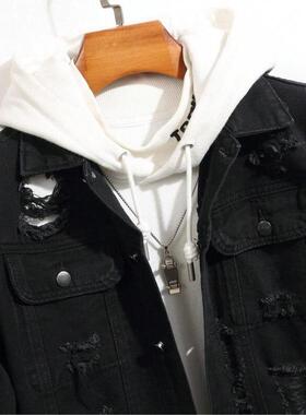 D 26578 Men's Retro Embroidered Denim Jacket 复古刺绣牛仔夹