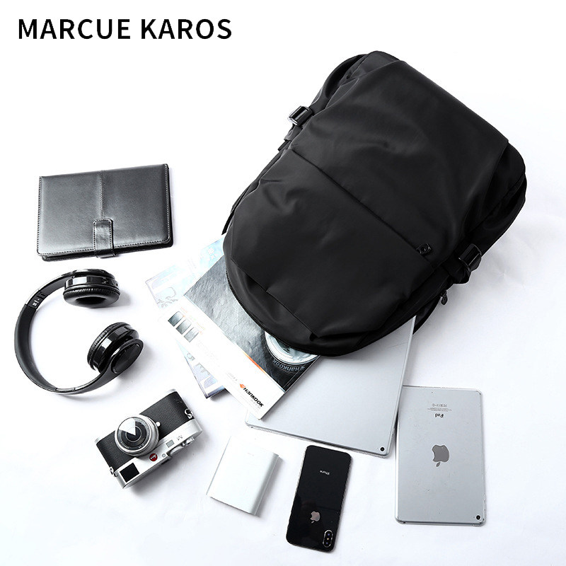 mk男校园大学生大容量帆布潮电脑包 partyplus双肩背包