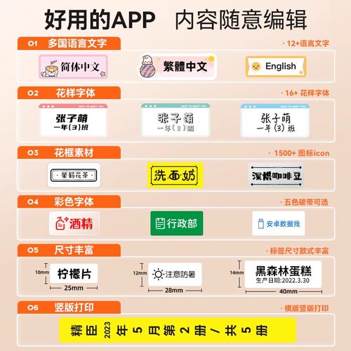精臣B18/N1家用办公标签打印机便携式碳带不干胶便签彩色姓名贴可连手机线缆设备珠宝透明贴纸热转印标签机 - 图0