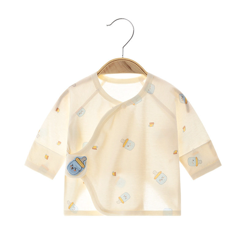 新生儿半背衣初生婴儿衣服夏款无骨纯棉超薄款睡衣宝宝满月和尚服,淘宝优惠券,粉丝福利购,淘宝优惠卷