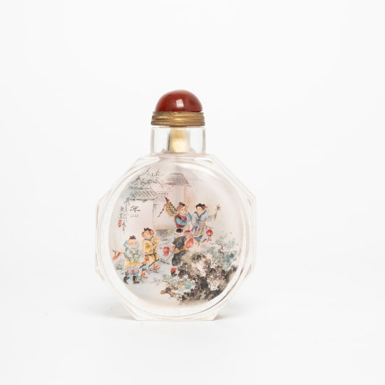 Yidecheng Natural Haijing Inner Painted Snuff Bottle Features New Year Gifts Traditional Intangible Cultural Business Gifts Gifts Gifts for People
