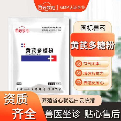白云牧港 禽用兽用黄芪多糖粉抗病毒增强抵抗力 鸡传染性法氏囊病 - 图1