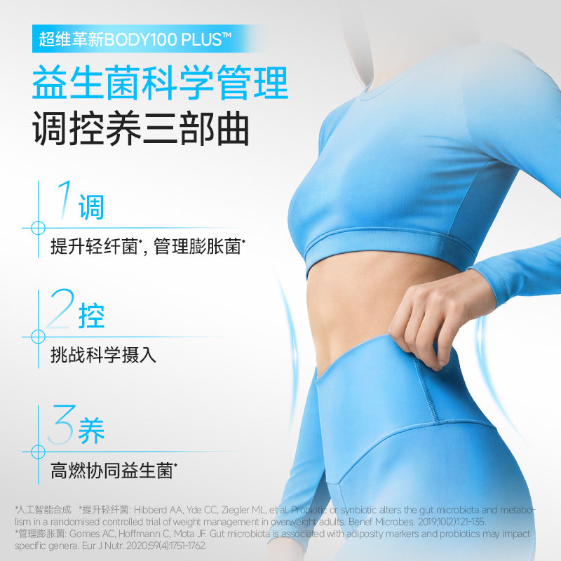 万益蓝WonderLab B420益生菌冻干粉体重管理益生元正品