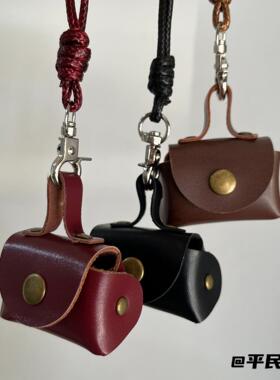 包小巧皮质零钱包挂脖项链小众