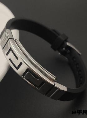 韩版时尚十字架手链男女士硅胶