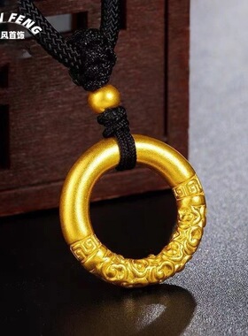 古法个性仿金吊坠金箍棒平安扣