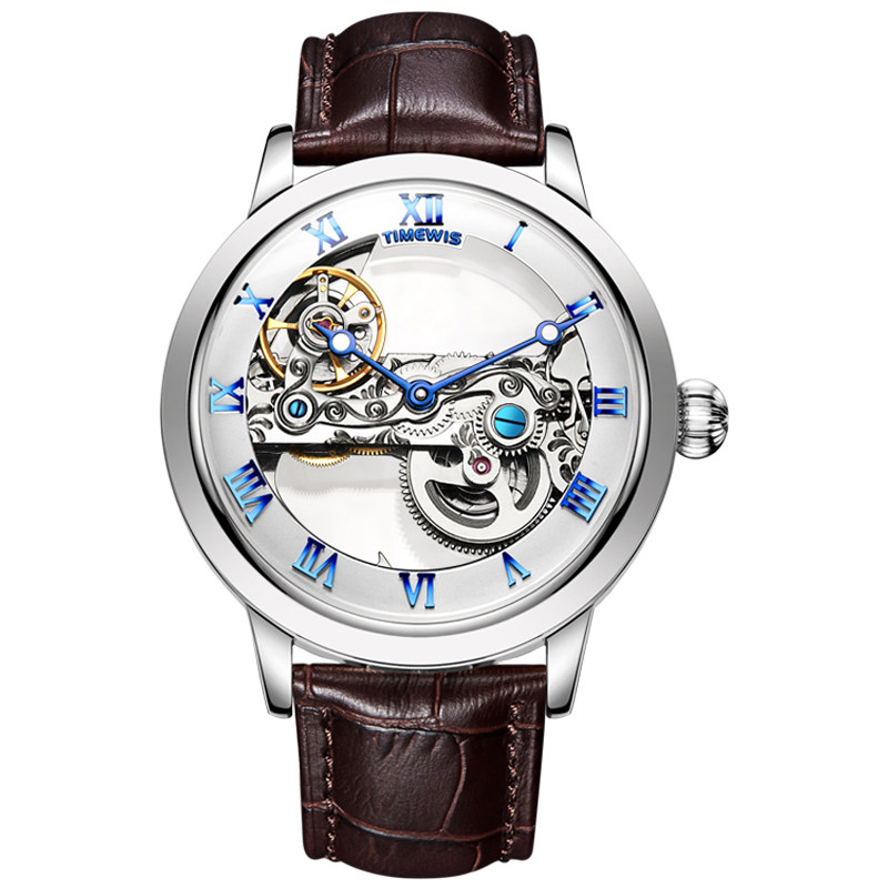 瑞士正品陀飞轮全镂空男士机械表 意卡伊国产腕表