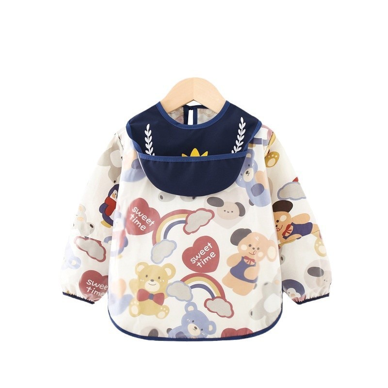 Baby smock, thin reverse-fitting children's bib