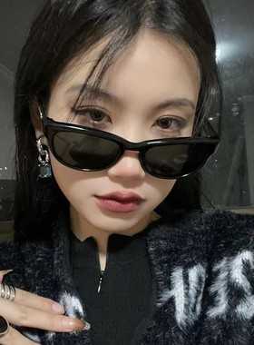 新款猫眼女款偏光防紫外线墨镜防晒男生显瘦显脸小窄框潮太阳镜