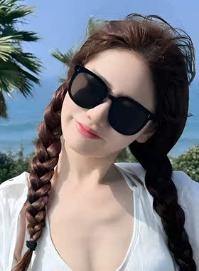 大框圆脸显瘦2023新款女款大脸显脸小海边防晒高级感潮流太阳眼镜