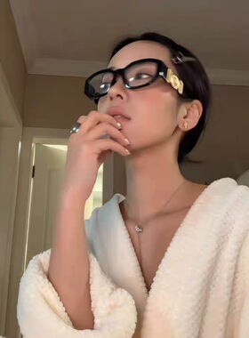 复古黑框眼镜近视女度数可配高级感素颜神器方框窄框老师知识分子