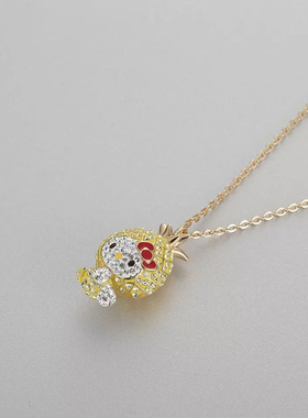 水果白金镶嵌吊坠项链