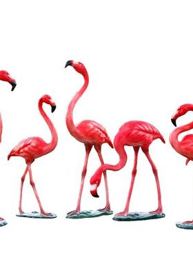 户外园林花园庭院婚庆布置装饰玻璃钢仿真火烈鸟雕塑模型落地摆件