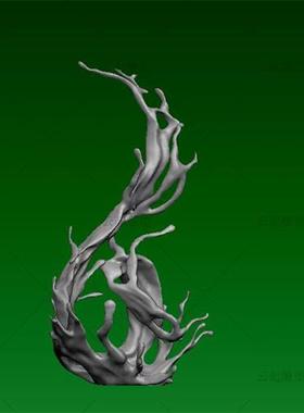 不锈钢水花抽象雕塑定制酒店大堂水景装饰镜面浪花太湖石客厅摆件