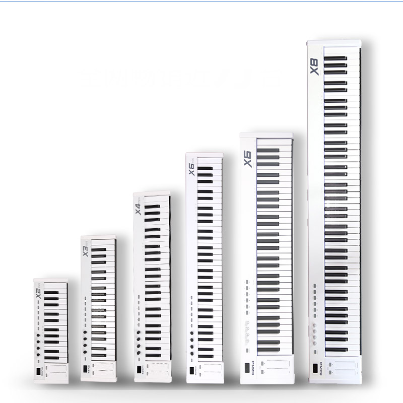 MiDiPLUS X8/X6/X2/X3/X4mini专业配重编曲MIDI键盘25/49/61/88键-图2