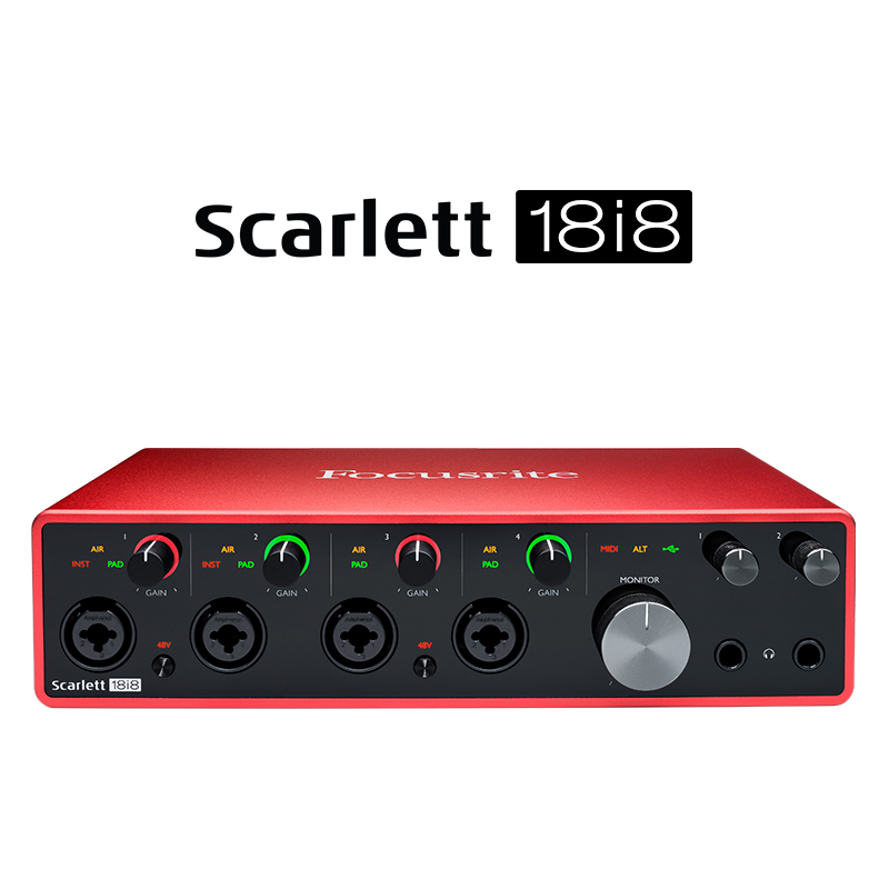 福克斯特Focusrite Scarlett 18i8三代专业录音编曲USB外置声卡 - 图1