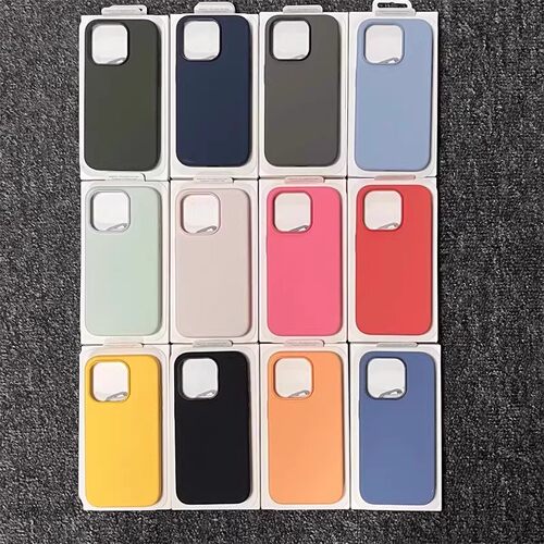 华强北【顶配版本】正品手机壳适用于苹果15promax液态硅胶iphone14plus全包磁吸充电magsafe动画官网同款pro - 图0