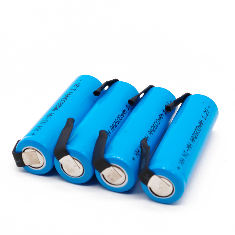 5号 AA镍氢充电电池 2500mAh 1.2V 带镍片点焊连接 剃须刀电池 - 图2