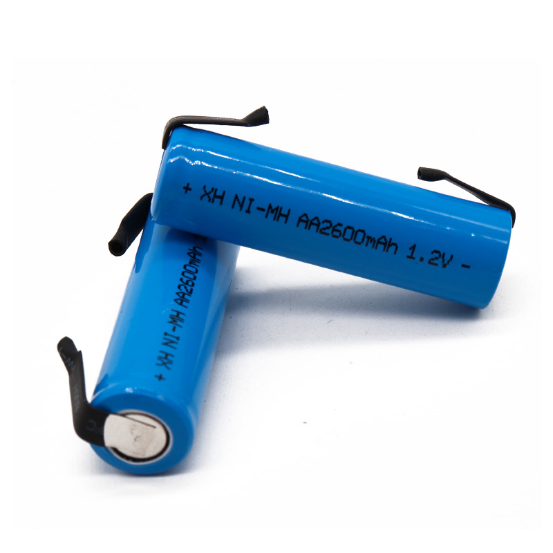 5号 AA镍氢充电电池 2500mAh 1.2V 带镍片点焊连接 剃须刀电池 - 图1