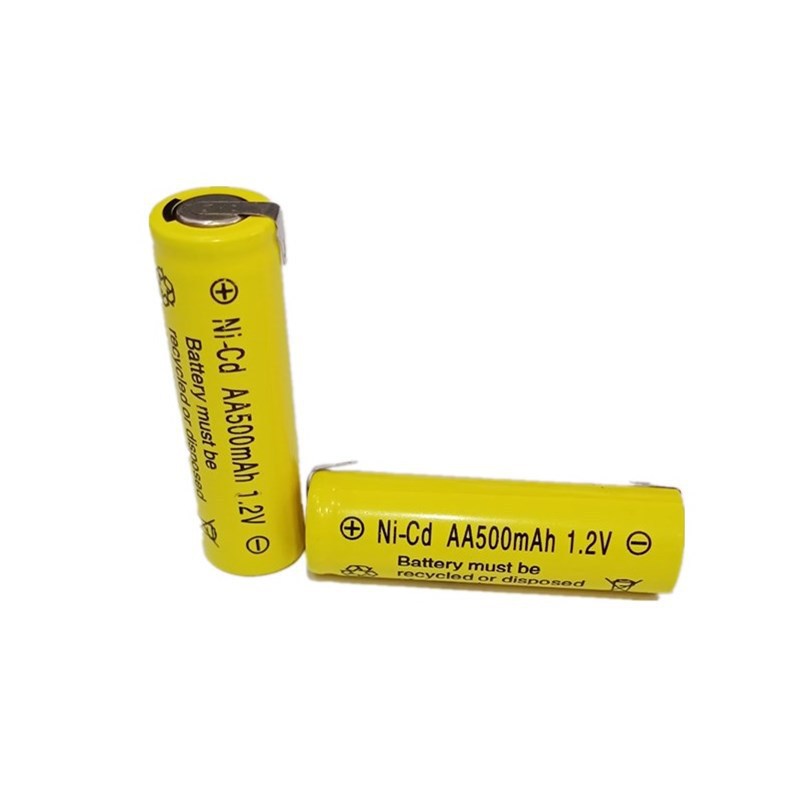 1节 5号镍镉电池 AA 700MAH 1.2V 充电电池平头带焊片电池 500mah - 图1