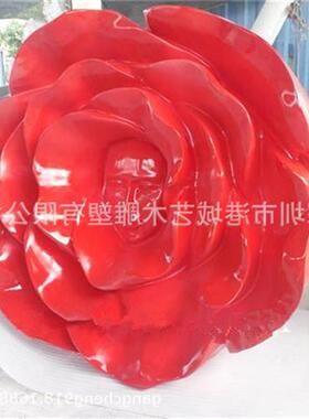 大型仿真花朵玻璃钢玫瑰花雕塑生态公园林景区农场草坪装饰品摆件