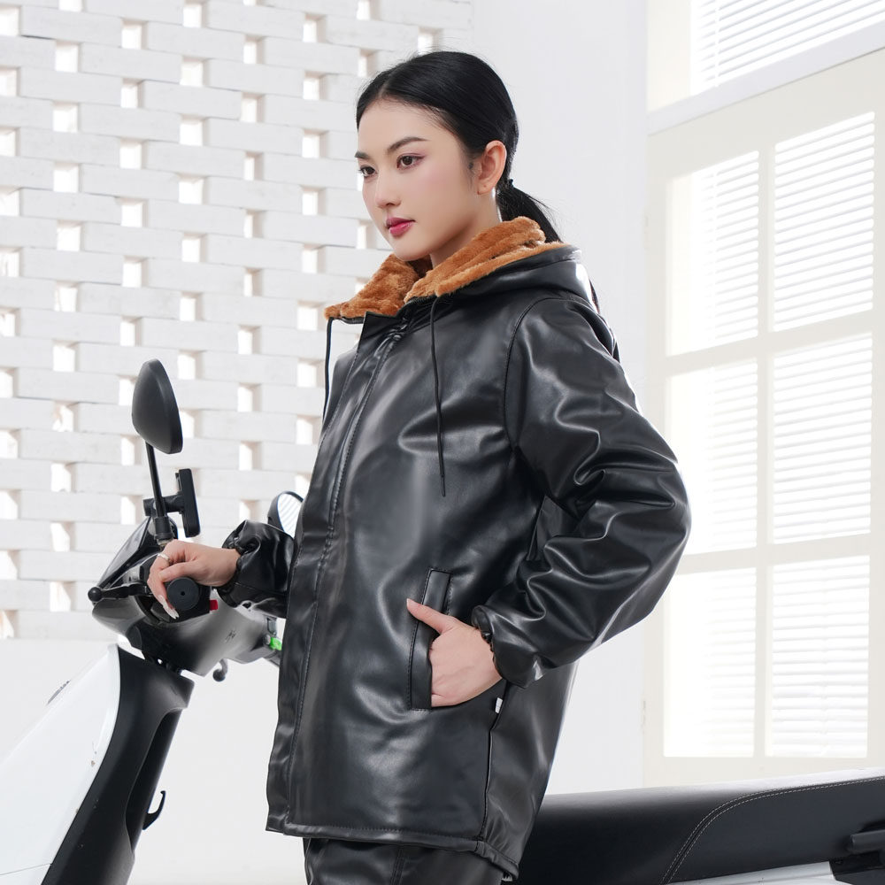 加绒加厚皮棉衣女士秋冬季骑行外卖防风宽松皮衣工作服男PU皮外套,淘宝优惠券,粉丝福利购,淘宝优惠卷