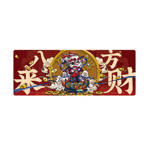 韵文博鉴 貔貅系列原创招财大鼠标垫国潮电竞办公游戏动漫大桌垫 - 图3