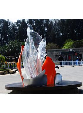 售楼处酒店大堂商场透明树脂玻璃钢雕塑摆件艺术装饰品定制