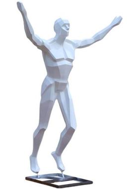 户外公园大型玻璃钢抽象跑步运动人物雕塑园林景观体育馆学校摆件