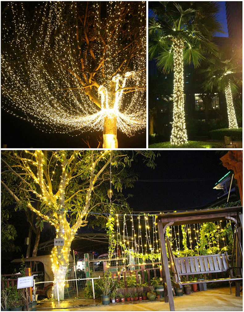 太阳能防水户外铜线灯条串彩色灯带庭院装饰阳台圣诞布置景观铜丝