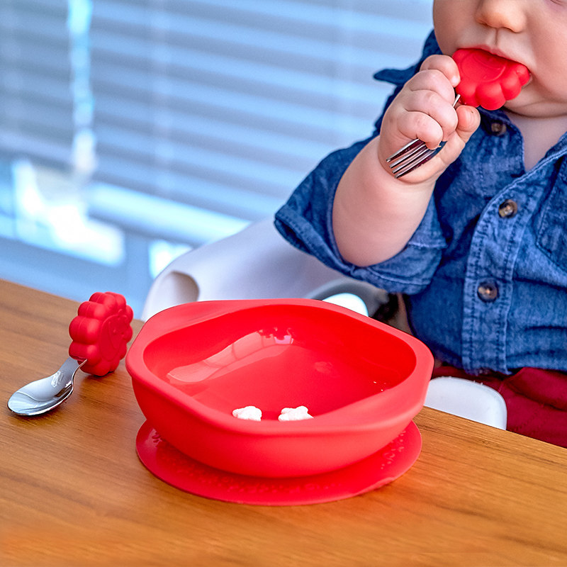 马库斯marcus叉勺婴儿童宝宝训练辅食喂饭勺子学吃饭短柄餐具套装
