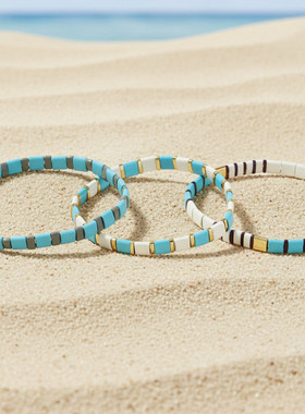 波西米亚风手工串珠手链