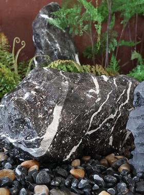 玻璃钢仿真石头造景橱窗黑山石