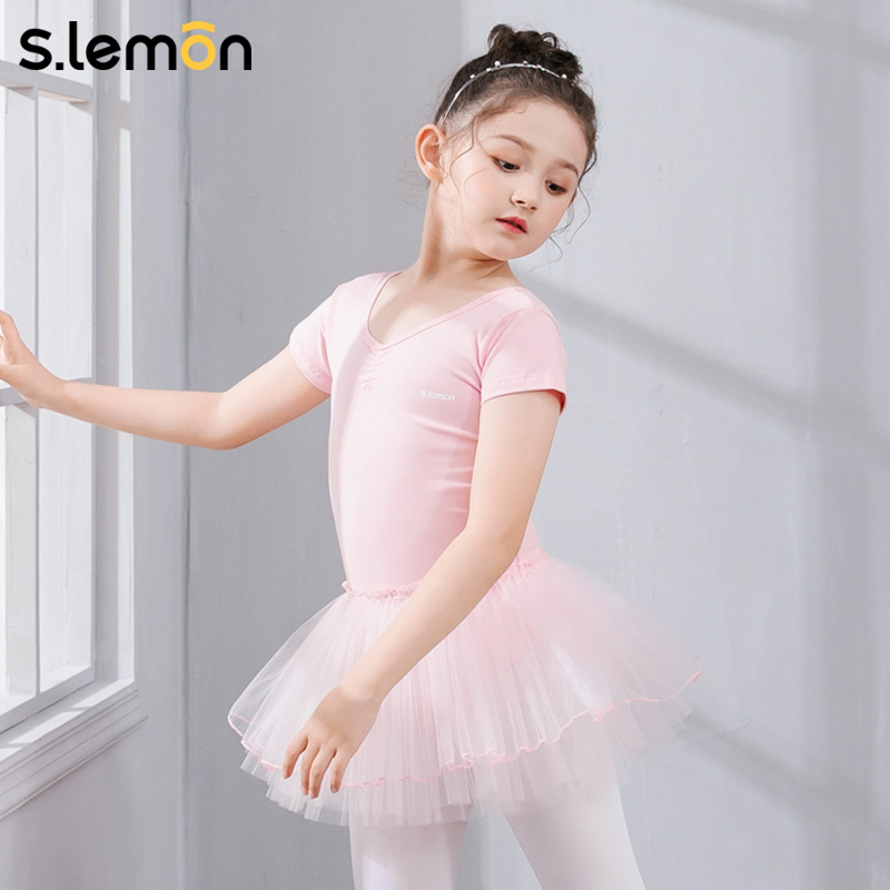 舞蹈服儿童女练功服夏季短袖形体服幼儿中国舞跳舞服女童芭蕾舞裙 - 图2