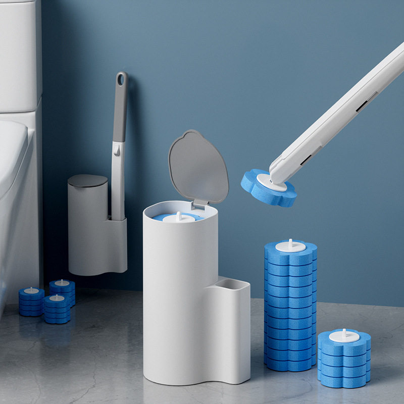 Disposable toilet brush household toilet cleaning brush toilet wall-mounted punch-free replacement brush