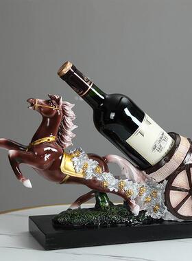 欧式家用酒架置物架创意乔迁酒托 托摆件轻奢高档桌面酒柜装饰品