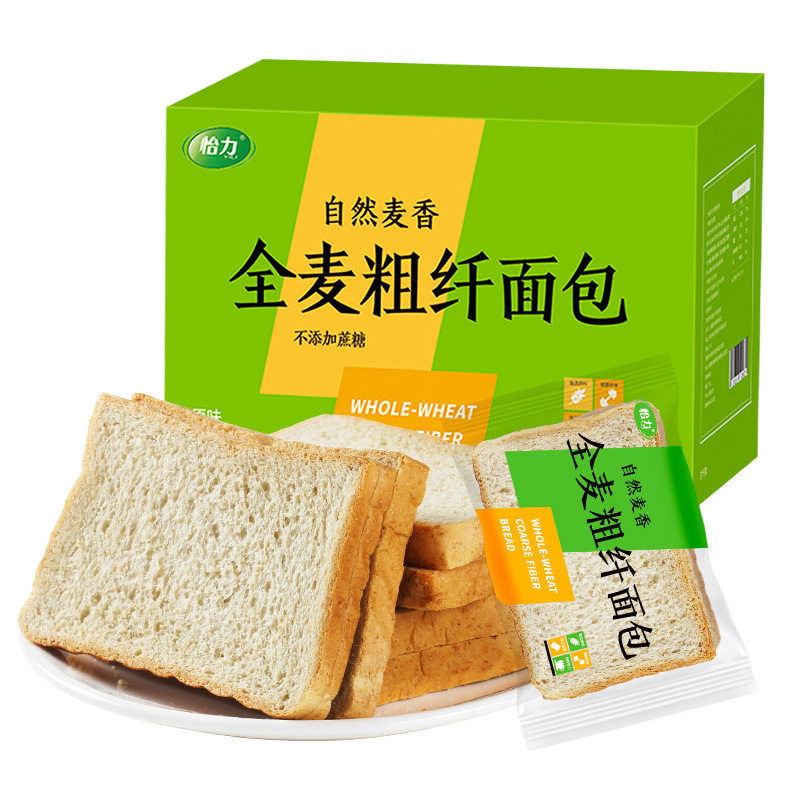 怡力全麦吐司切片面包低脂卡热量 泰康食品西式糕点