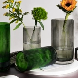 Северная простая прямая полосатая стеклянная лилия ваза современная домашняя гостиная цветочная модель модель модель модели комнаты украшение