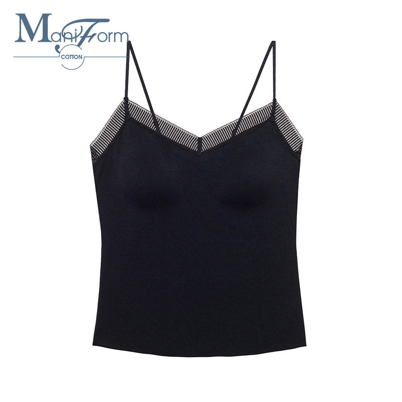 曼妮芬棉质生活一体式带胸垫小文胸 曼妮芬棉质生活吊带/背心/T恤