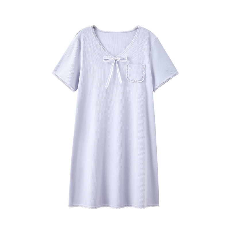 曼妮芬棉质生活棉莫罗纹针织tc睡裙 曼妮芬棉质生活睡裙